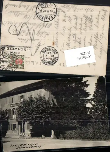 651224,tolle Foto-AK Trasadingen Kt. Schaffhausen Schweizerhof Gasthaus