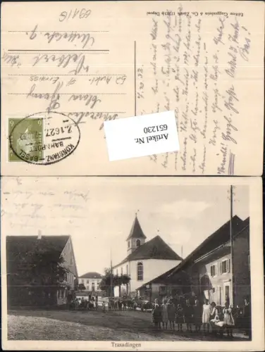 Trasadingen Schaffhausen Straßenansicht Bahnpost Zug 1627 Konstanz Basel
