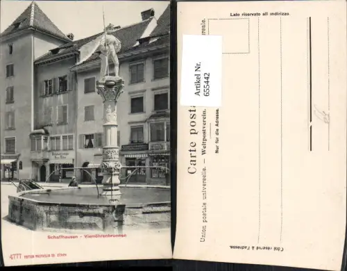 655442,Schaffhausen Vierröhrenbrunnen Brunnen