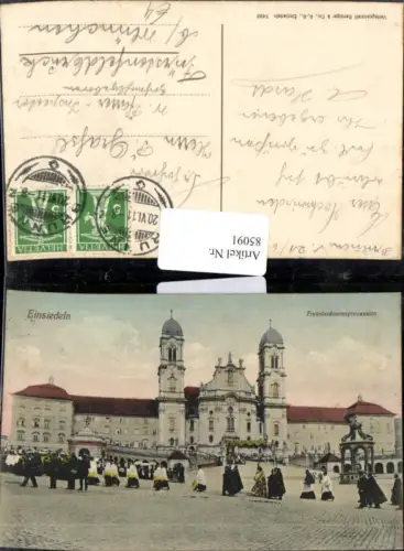 85091, Einsiedeln Frohleichnamsprozession Klosterkirche