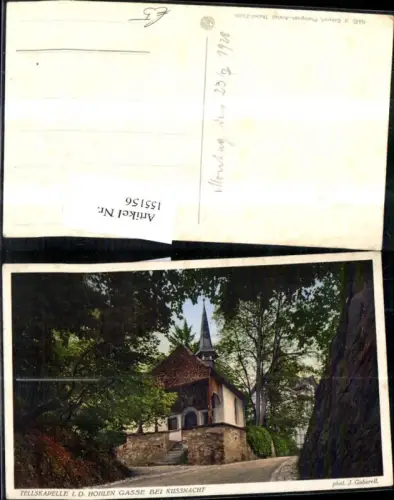 155156,Tellskapelle i. d. Hohlen Gasse b. Küssnacht Vierwaldstättersee 1928 Kt Schwyz