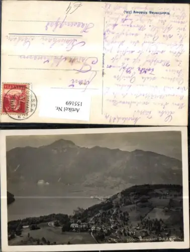 155169,Morschach u. Axenfels Brunnen Vierwaldstättersee Kt Schwyz