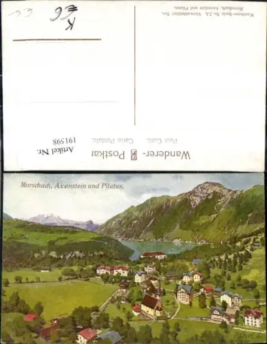 191598,Künstler Ak R Carl L. Morschach Axenstein u. Pilatus Kt Schwyz