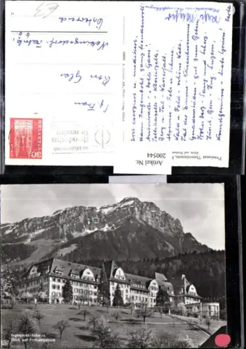200544,Pensionat Theresianum Ingenhohl-Schwyz Blick auf Frohnalpstock Kt Schwyz