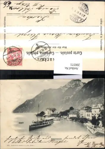 200571,Brunnen b. Ingenbohl Teilansicht Dampfer