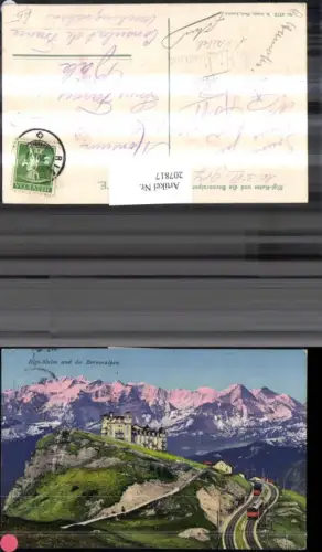 207817,Rigi-Kulm u. d. Berneralpen Bergbahn pub E. Goetz 4719 Kt Schwyz