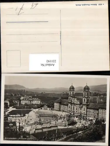 221192,Einsiedeln Klosterplatz Platz Kloster Festzug Kt Schwyz