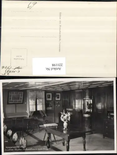 221198,Küssnacht a. Rigi Goethe-Stube im Gasthaus zum Engel Innenansicht Kt Schwyz