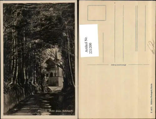 221200,Küssnacht Hohle Gasse m. Tellskapelle Kapelle Kt Schwyz