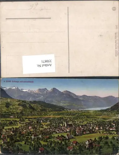 350871,Schwyz Totale m. Urirotstock Bergkulisse
