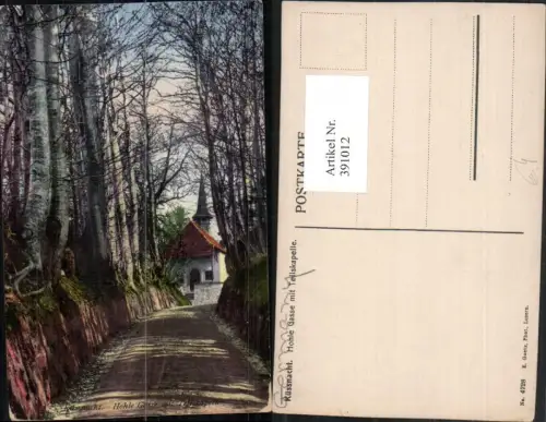 391012,Küssnacht Hohle Gasse m. Tellskapelle Kapelle Kt Schwyz