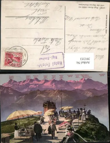 391353,Rigi-Kulm b. Arth Aussicht Berner-Alpen Bergkulisse Kt Schwyz
