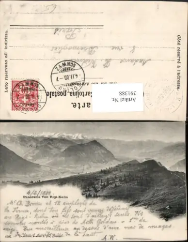 391388,Panorama von Rigi-Kulm b. Arth Bergkulisse Kt Schwyz