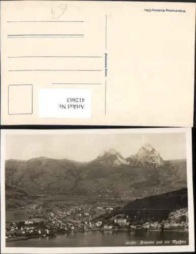 412863,Brunnen Totale m. Mythen Bergkulisse Kt Schwyz
