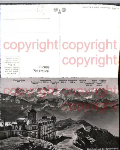 460233,Rigi-Kulm m. Berneralpen Bergkulisse Kt Schwyz