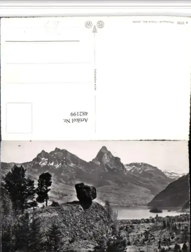 482199,Lauerzersee b. Lauerz m. Insel Schwanau Bergkulisse Kt Schwyz