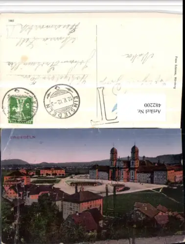 482200,Einsiedeln Teilansicht m. Kloster Kt Schwyz