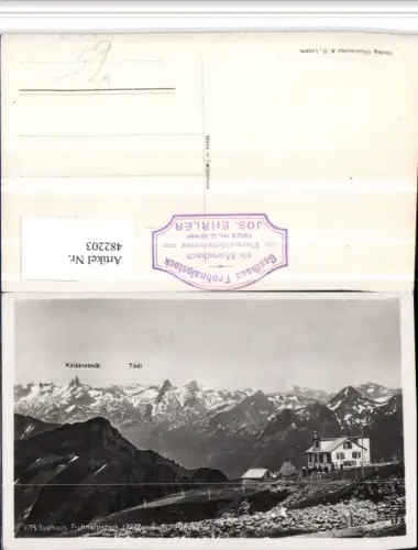 482203,Gasthaus Fronalpstock b. Morschach Bergkulisse Kt Schwyz