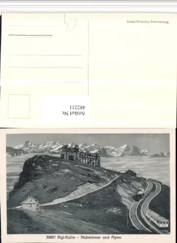 482211,Rigi-Kulm b. Arth Zahnradbahn Nebelmeer Bergkulisse Kt Schwyz