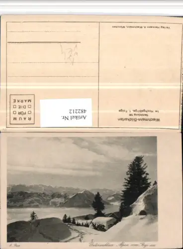 482212,Künstler AK A. Rupp Blick v. Rigi b. Arth pub Wiechmann 120 Kt Schwyz