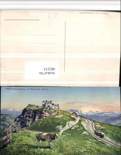 482215,Rigi-Kulm b. Arth Zahnradbahn Sonne Kt Schwyz