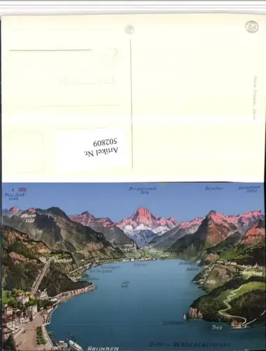 502809,Vierwaldstättersee Vogelschau Brunnen Flüelen Bergkulisse Kt Schwyz