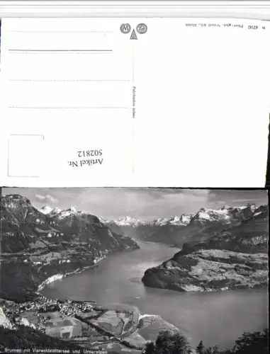 502812,Brunnen am Vierwaldstättersee Totale m. Alpen Bergkulisse Kt Schwyz