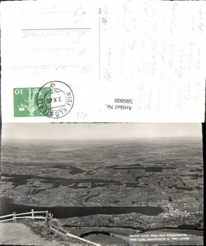 586800,Foto Ak Blick v. Rigi auf Küssnacht d. Luz. Mittelland u. d. Jura Switzerland