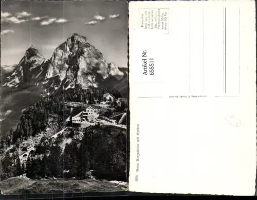 655511,Foto Ak Stoos Bergstation mit Mythen Morschach