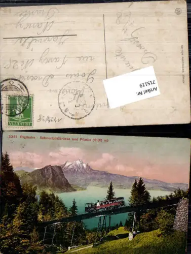 715119 Schwyz Rigibahn Pilatus Rigi Goldau Arth Bergbahn Schnurtobelbrücke