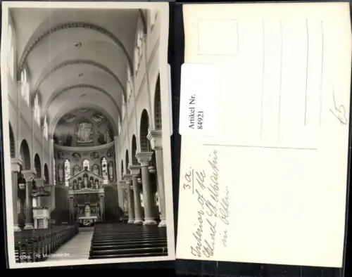 84921, Solothurn St. Martinskirche Innen Blick Altar Olten