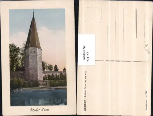 221155,Solothurn Schiefer Turm u. d. Aare