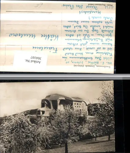 304107,Dornach Goetheanum Gebäude Baumblüte Kt Solothurn