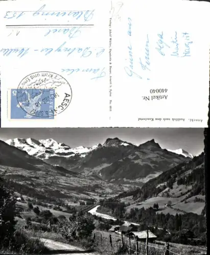 440040,Aeschi Ausblick nach dem Kandertal Bergkulisse Kt Solothurn