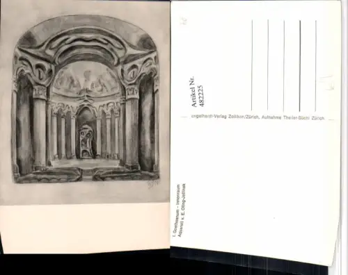 482225,Künstler AK E. Oling-Jellinek Dornach Goetheanum Kt Solothurn