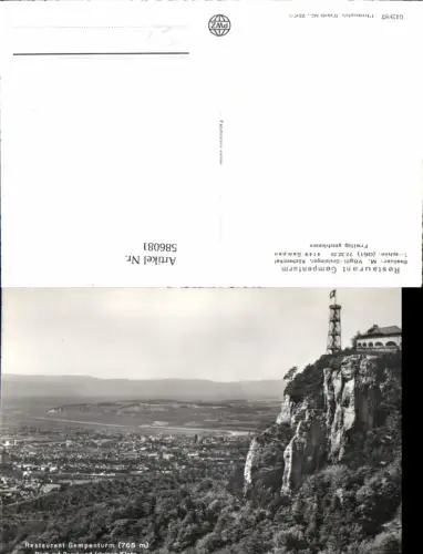 586081,Gempen Restaurant Gempenturm Blick auf Basel u. Isteiner Klotz Switzerland