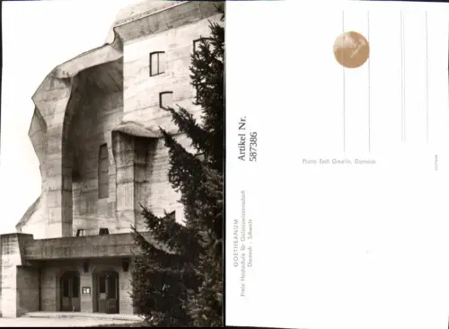 587386,Foto Ak Goetheanum Dornach Teilansicht Fassade Switzerland