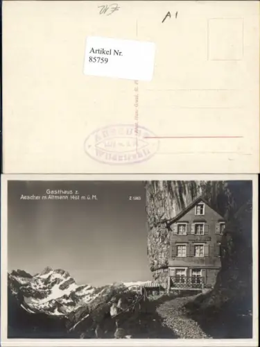 85759,Gasthaus Aescher m. Altmann bei St. Gallen Kt St Gallen