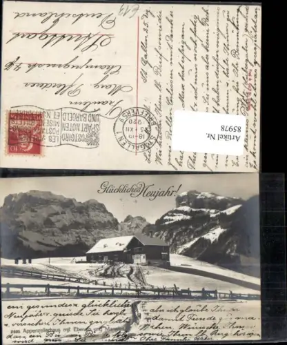 85978,Glückliches neues Jahr Appenzellerhaus bei Appenzell Kt St Gallen