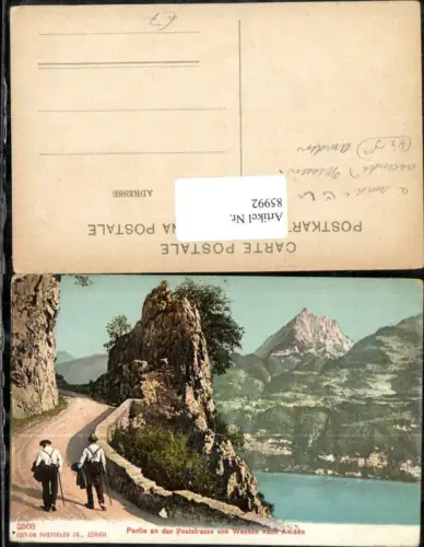 85992,Partie a.d. Poststraße von Weesen nach Amden Kt St Gallen