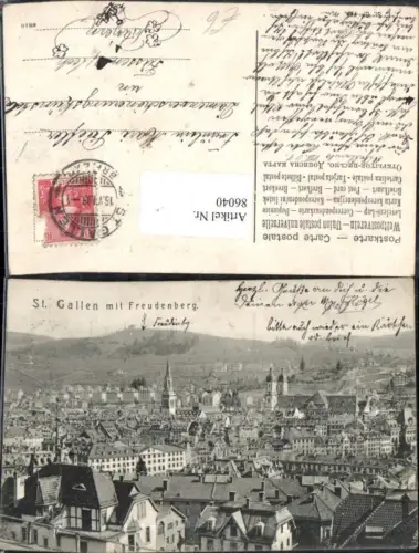 86040,St Gallen mit Freudenberg Totale Kt St Gallen