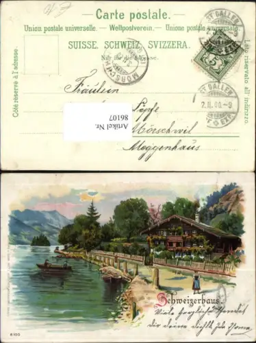 86107,Schweizerhaus Detailansicht Kreuzberg Kt St Gallen