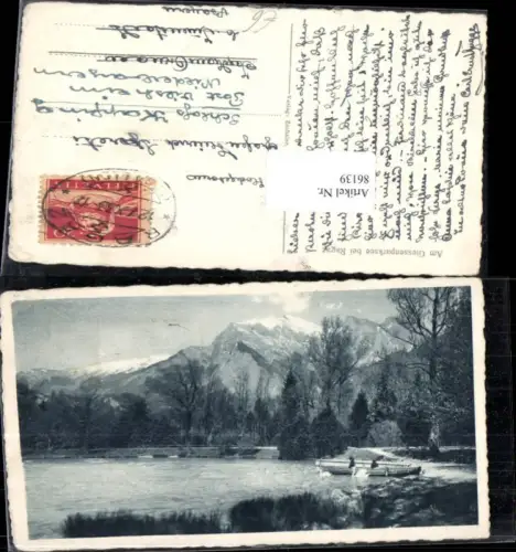 86139,Foto AK am Giessenparksee bei Ragaz Kt St Gallen