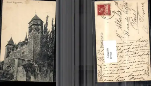 107016,Rapperswil Schloss 1920 Kanton St Gallen