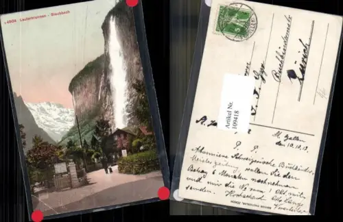 109418,Lauterbrunnen Staubbach Wasserfall Kt St Gallen