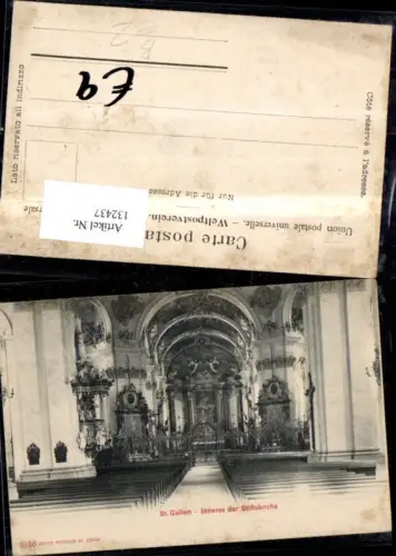 132437,St Gallen Stiftskirche Innenansicht Kt. St Gallen