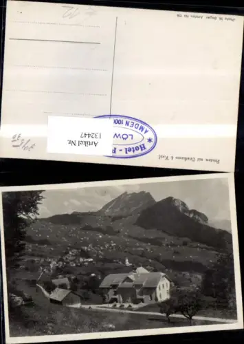 132447,Amden m. Leistkamm u. Kapf Hotel Pension Löwen Ansicht 1930 Kt. St Gallen