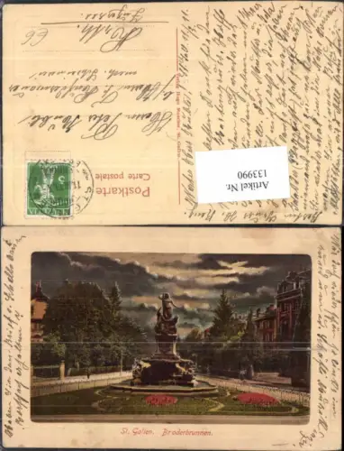 133990,St Gallen Broderbrunnen 1900