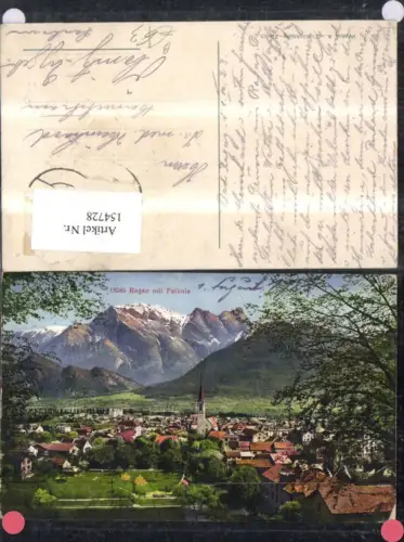 154728,Ragaz m. Falknis 1923 Kt St Gallen
