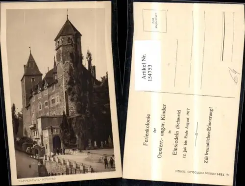 154753,Rapperswil Schloß Ansicht m. Personen Kt St Gallen